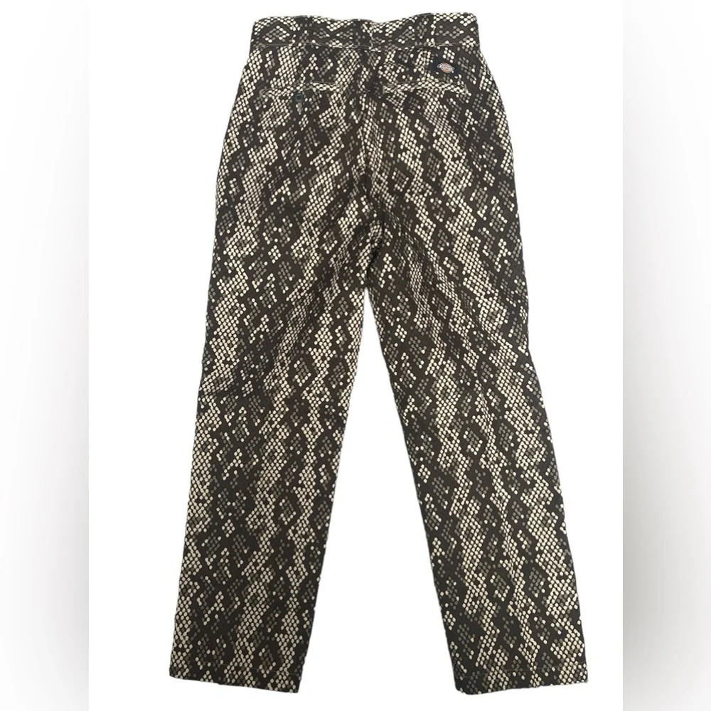 Dickies Brown Snakeskin Print Camden Straight Leg Chino Trouser Pants Sz 0R NWOT - Picture 15 of 15